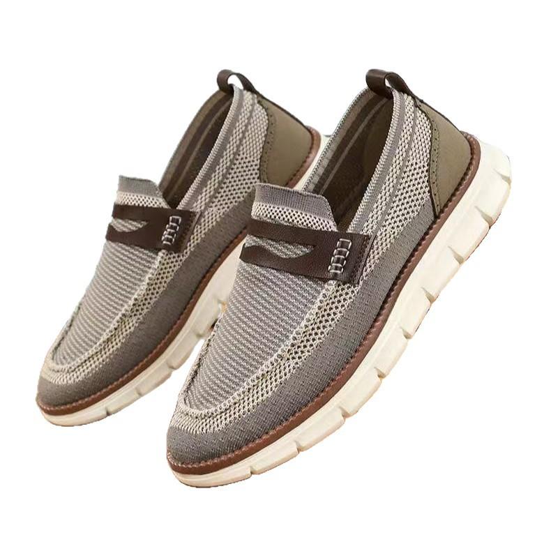 Herrenschuhe Sommer neue Herrenschuhe im britischen Stil Freizeitschuhe Slipper Dad-Schuhe vielseitige einzelne Flyknit-Schuhe