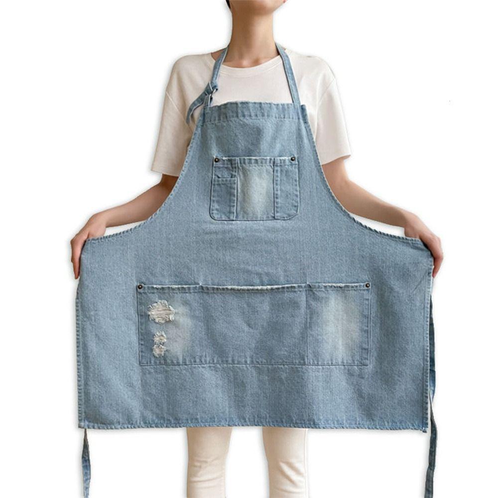 Unisex Kitchen Cooking Apron Oil-Proof Waiter Extended Aprons Barber Work Clothes  Restaurant Use