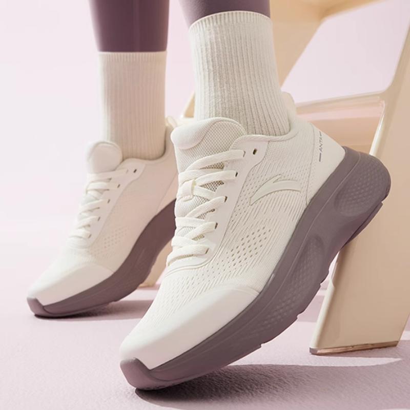 New Anta Variety Training Collection Anti Slip Wear Resistant Low Top Running Shoes Women's White Gray 122447792-2