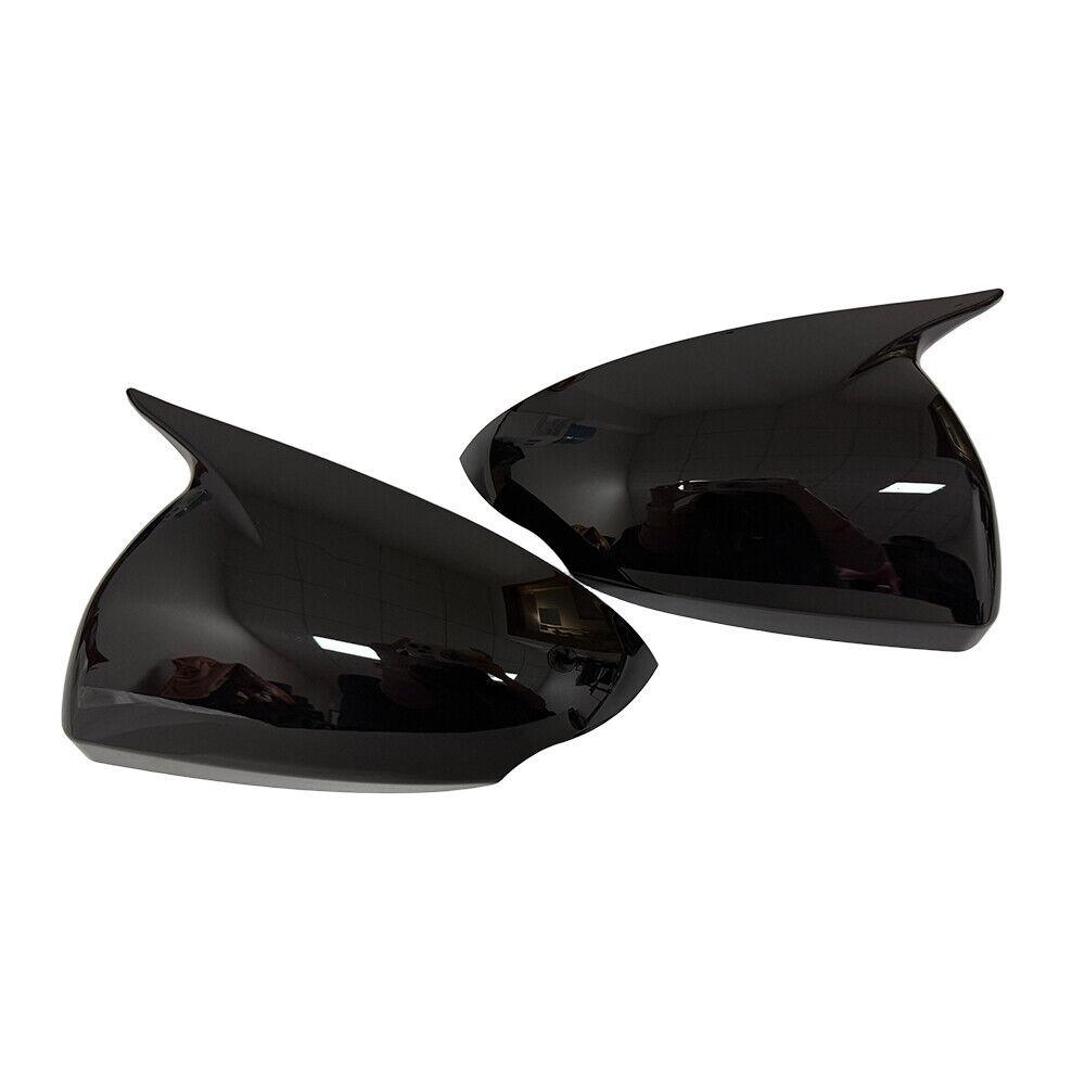 

For Hyundai IONIQ 2016- Car Sticker Rearview Side Mirror Cover Wing Cap Exterior Door Rear View Case Trim Carbon Fiber Look Gloss Black