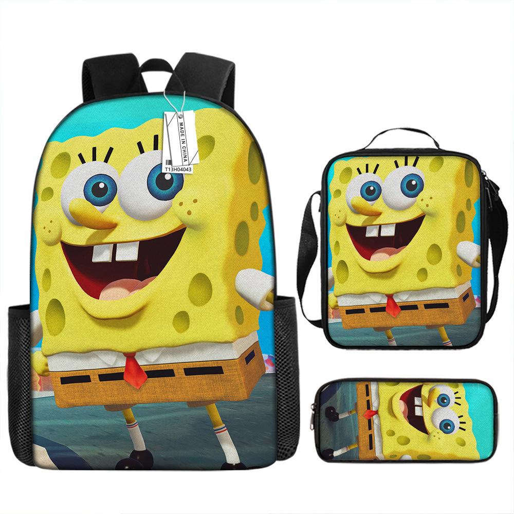 Spongebob Squarepants Children'S School Bag Male And Female Students Backpack Kindergarten Cute Cartoon Backpack Pencil Bag