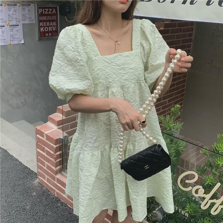 [Odkaz na objednávku] Roztomilé princeznovské šaty s nafouklými rukávy pro miminka, úzká áčková sukně