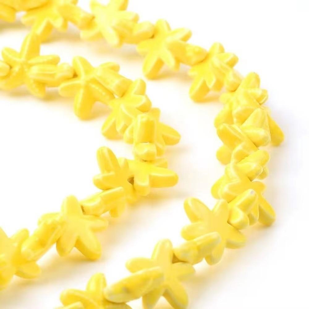 Ceramic Material Ceramic Beads Handmade Craft Large Hole Beads Starfish Beads DIY Craft Supplies