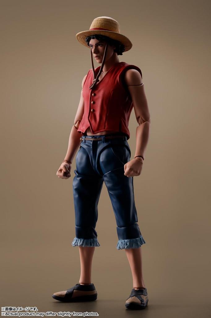 TAMASHII NATIONS Opička Luffy Netflix ONE 145mm malovaná pohyblivá figurka SHFiguarts D. (Série A PIECE) Cca. PVC a ABS