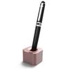 Aluminum Alloy Pen Holder With Non-Slip Pad Student Creative Desktop Ornament Pen Hole Pencil Slot Pencil Storage Stand Office