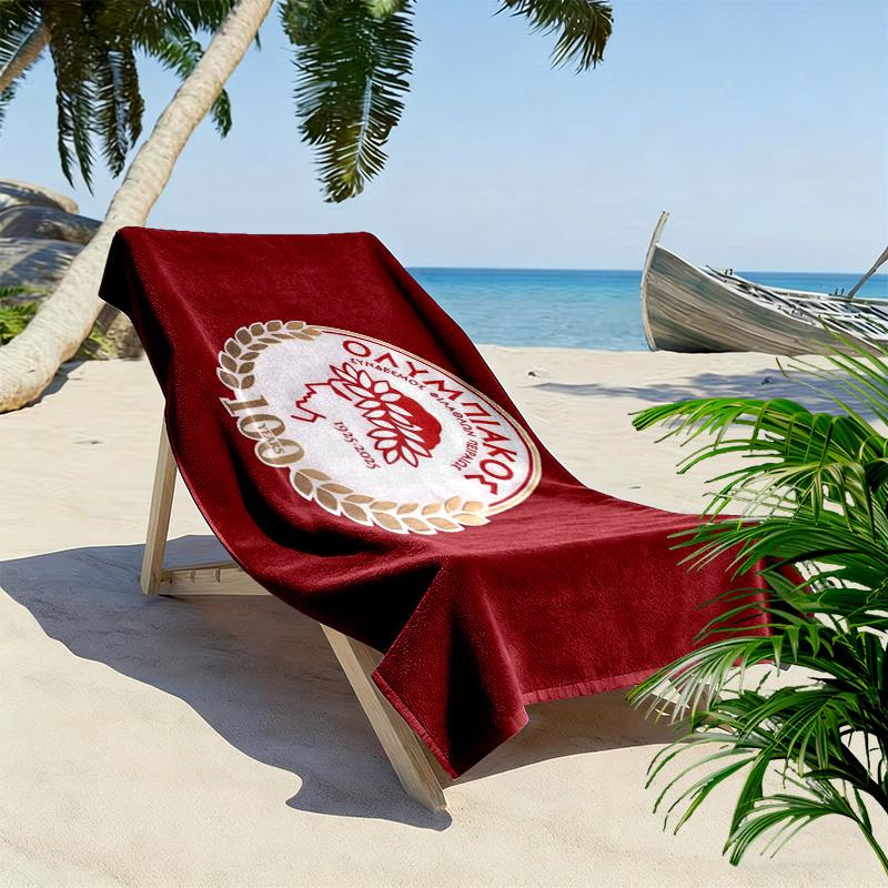 Olympiacos FC 2D Flat Print Beach Towel, Large Soft Quick Dry Towel for Beach Camping Swimming.MSTJ0918116