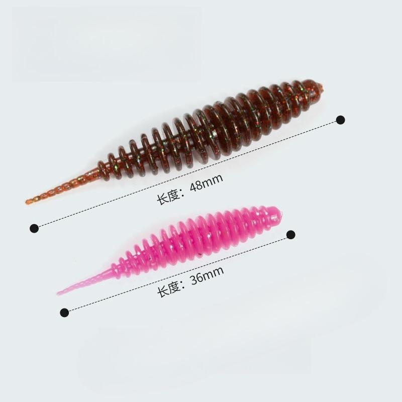 Floating Bubble Worm Soft Bait, Water-dancing Spiral Thread Tail, Light Dancing Micro Worm, Micro Bait for Bottom Fishing