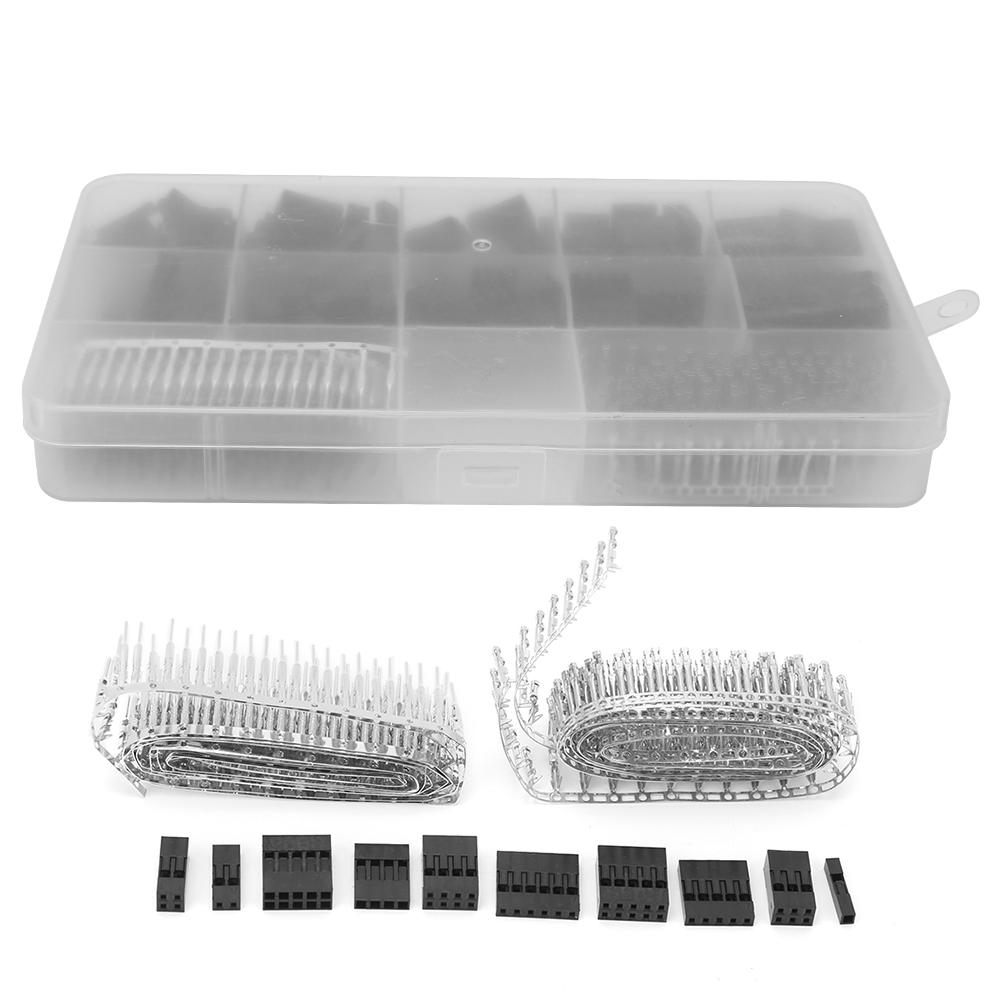 610Pcs Crimp Pin Connector Plug Jumper Terminal Kit Nylon Electrical Auxiliary Materials 2.54mm