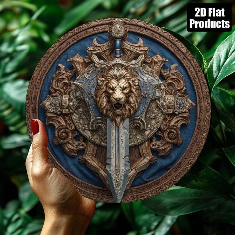 Retro Metal Tin Sign Art Circle 20x20cm Wall Decor for Living Room Bedroom