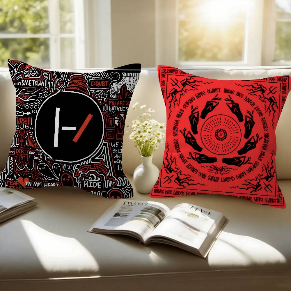 Popular TTwenty One Pilot Band   Pillowcase toon Gift Cushion Cover Bedroom Home Sofa Chair Seat Decor pillow case