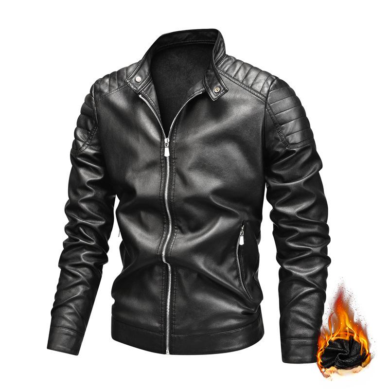 

Новая американская кожаная куртка мужская осенне-зимняя утолщенная куртка кожаная куртка с воротником-стойкой куртка 5XL