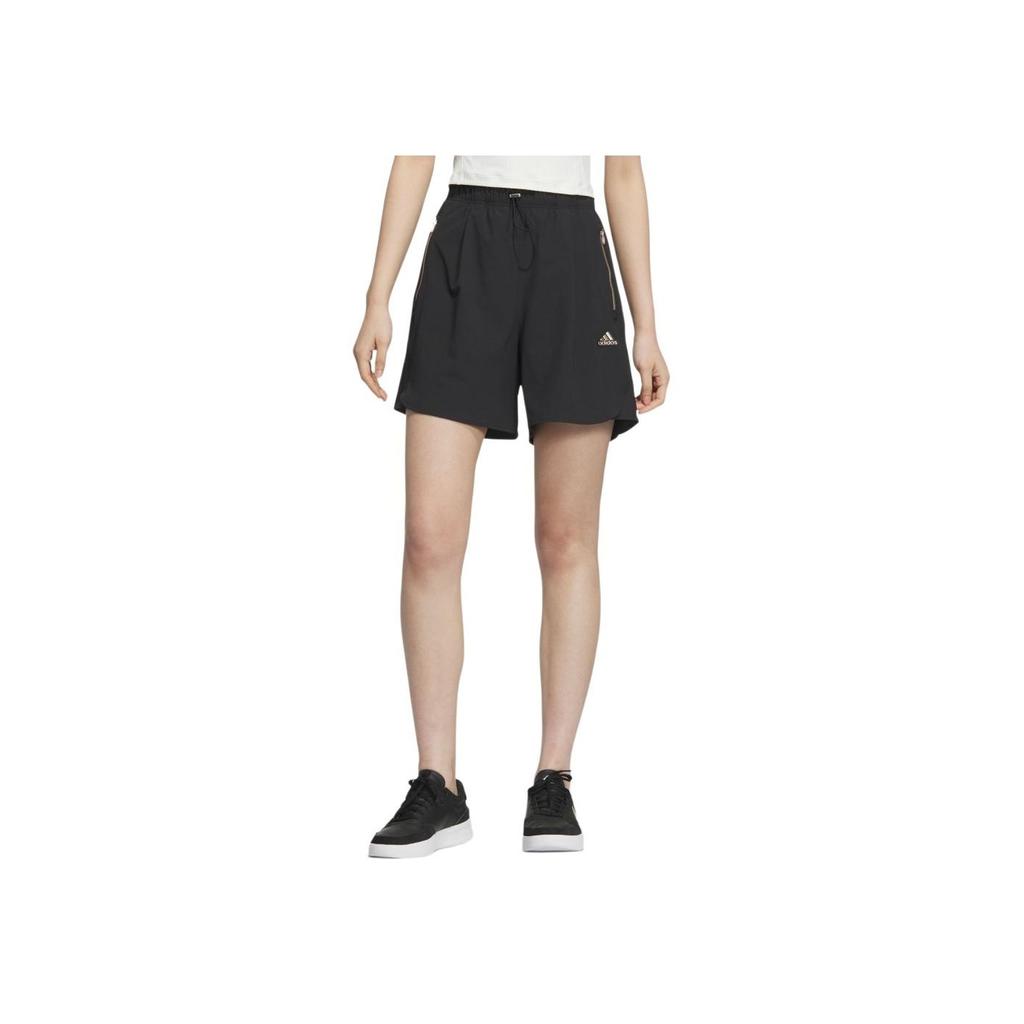 Adidas Logo Casual Shorts Women Bottoms Black JI9801
