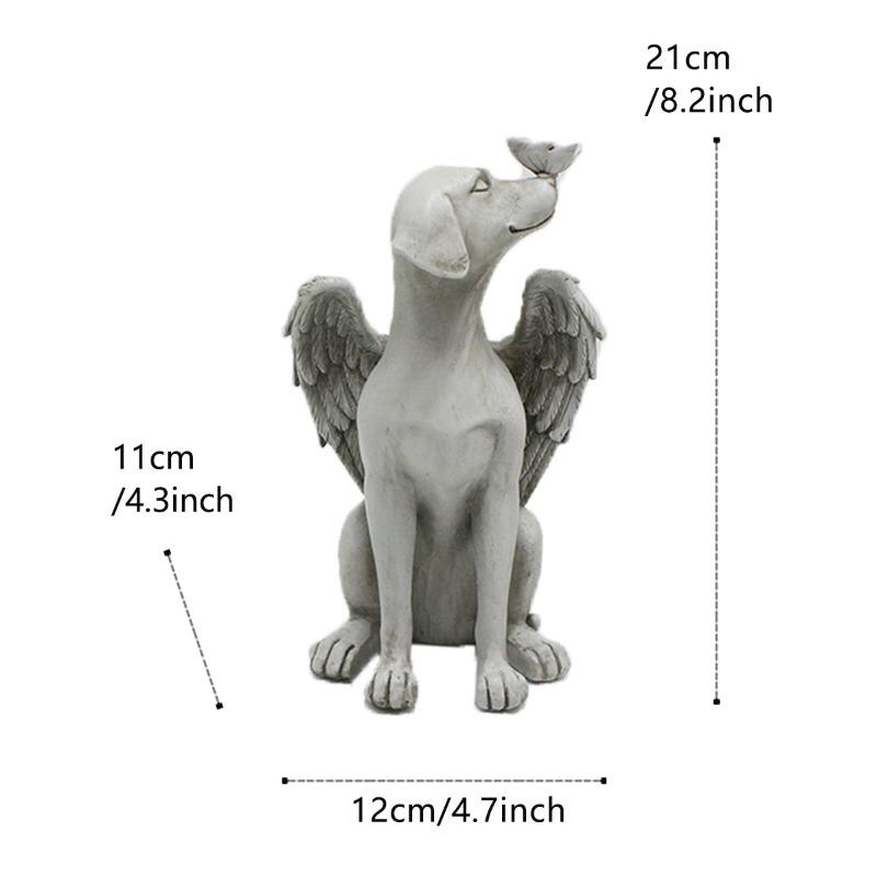 

Angel Dog Statue, Creative Pet Dog Tombstone, Commemorative Stone, Outdoor Garden Decoration, Resin Handicraft Old Angel Dog