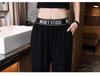 Girls' Summer 2024 Ice Silk Casual Sports Pants: Loose Straight-Leg Chiffon for Middle & High School Students