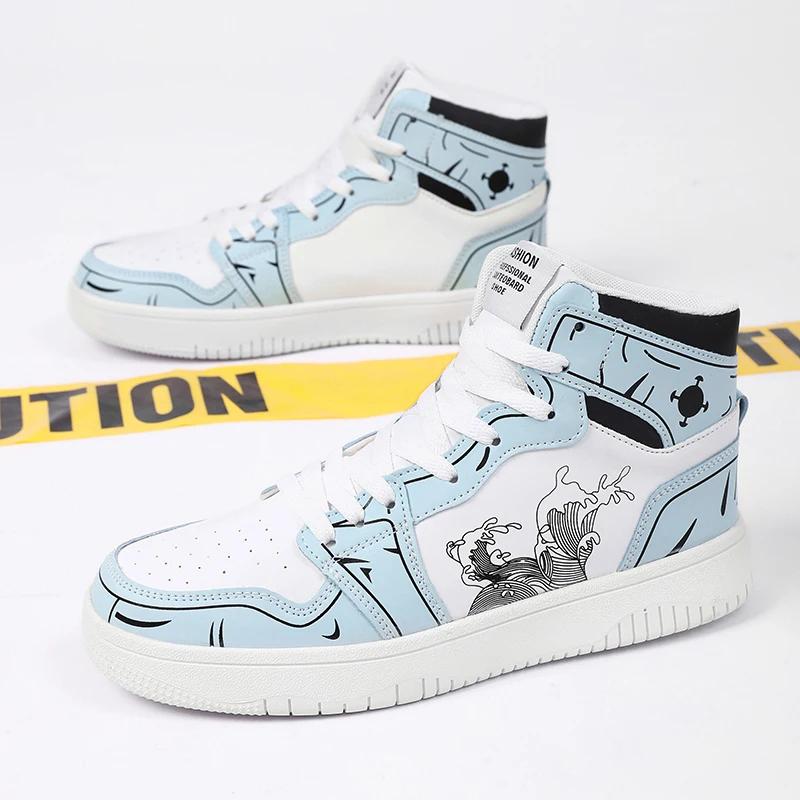 

Big Size Men Casual Shoes 2025 New Autumn Warm Non Slip Thick Soled Outdoor Sneakers Trendy High Top Lace Up Comfort Board Shoes 39