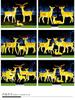 Luminous Fiberglass Sika Deer Sculpture for Garden Lawn Decoration