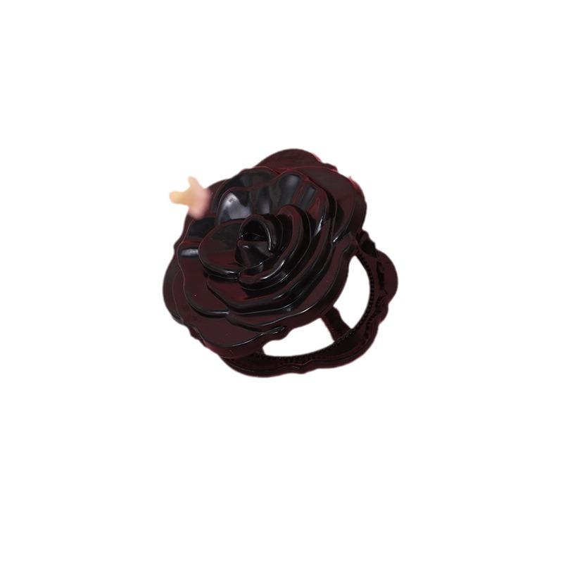 Portable Rose Flip-Top Double-Sided Compact Mirror - Small Gift for Girls