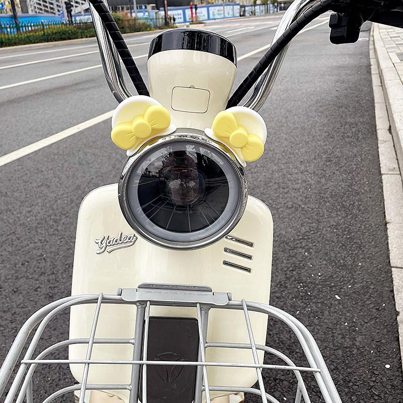 Electric Vehicle Stickers Motorcycle Helmet Decorative Stickers Cat Ear And Bear Ear Accessories Cute Accessories