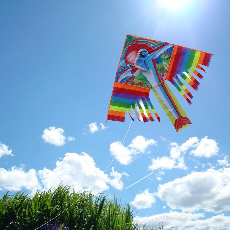 Weifang Drachen 1,4m Cartoon Mehrschwänziger Regenbogen Drachen Erwachsener Kind Leicht zu fliegender Drachen