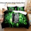 Hot Attack On Titan Bedding Set Single Twin Full Queen King Size Bed Set Kids Bedroom Duvetcover Sets Anime Attack On Titan2 Bed
