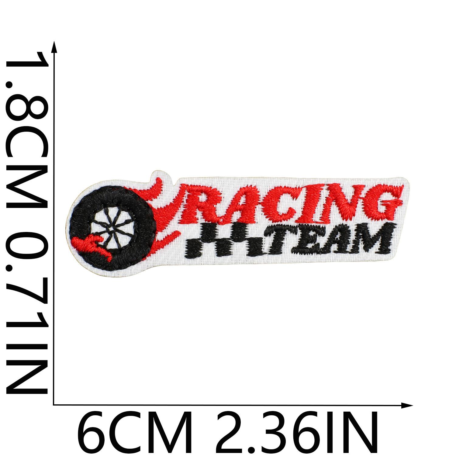 

F1 Racing Car Embroidery Cloth Sticker Go-Kart Track Patch Sticker Clothes Dress Up Computer Embroidery Chapter Boy Supercar Embroidery Label no. 12_3 pieces