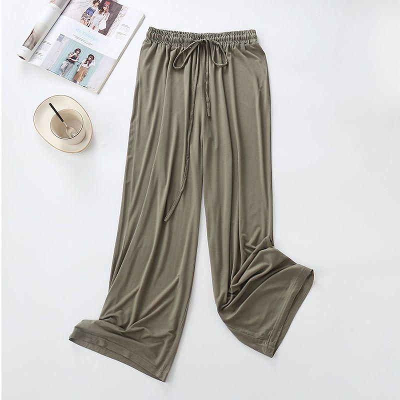 Women's Spring Summer and Autumn Loose Drape  Modal Wide-leg Pants  Casual Mopping Pants High-waist Straight-leg Pants Dance Practice Pants