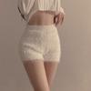 Žena Sexy šortky Chlupaté Ležérní Slim šortky Dámské podzimní zima úpletové šortky s vysokým pasem