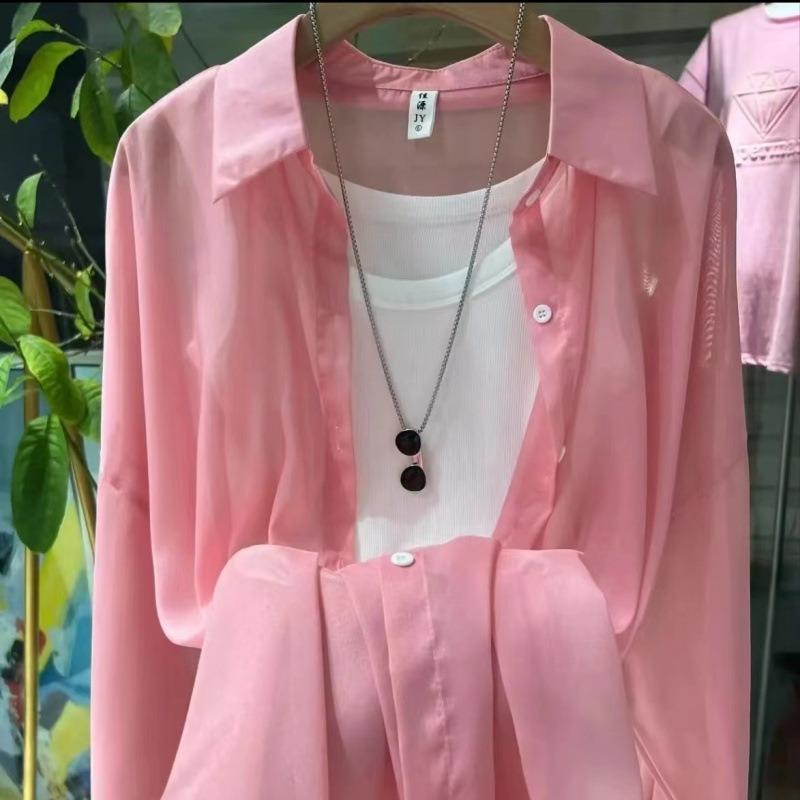 Sun Protection Clothing Thin Coat Women's New Summer Loose Breathable Ice Silk Chiffon Shirt