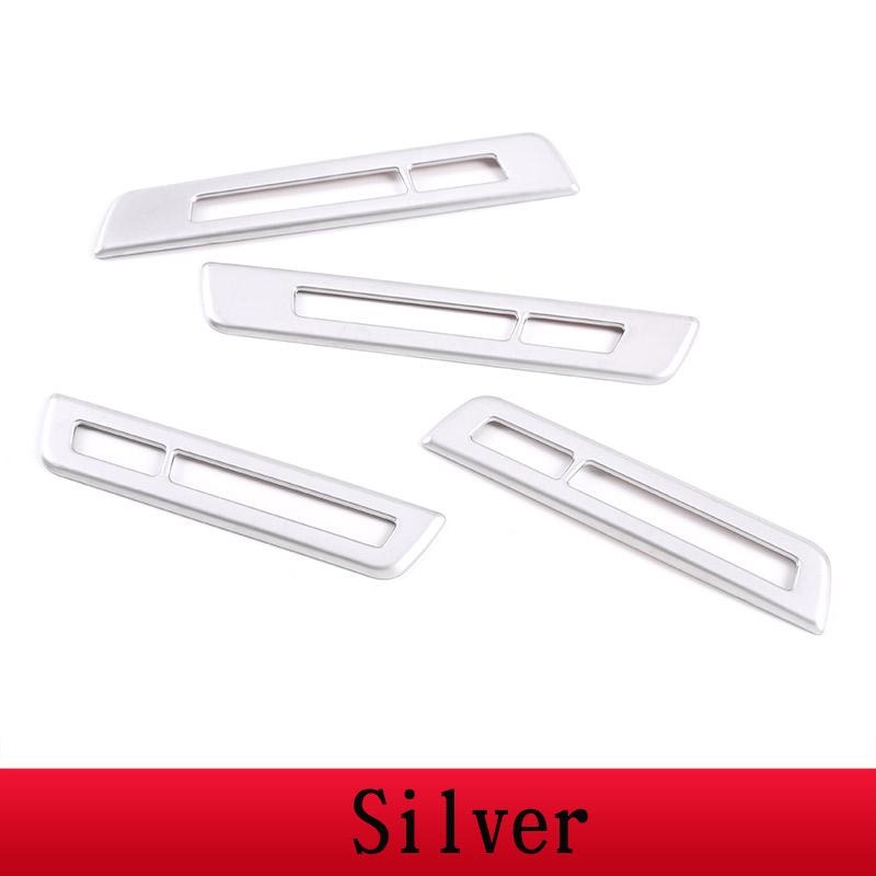 

For BMW 7 Series F01 F02 2009-14 ABS Silver/Carbon Fiber Car Seat Memory Button Frame Cover Stickers Car Accessories срібний