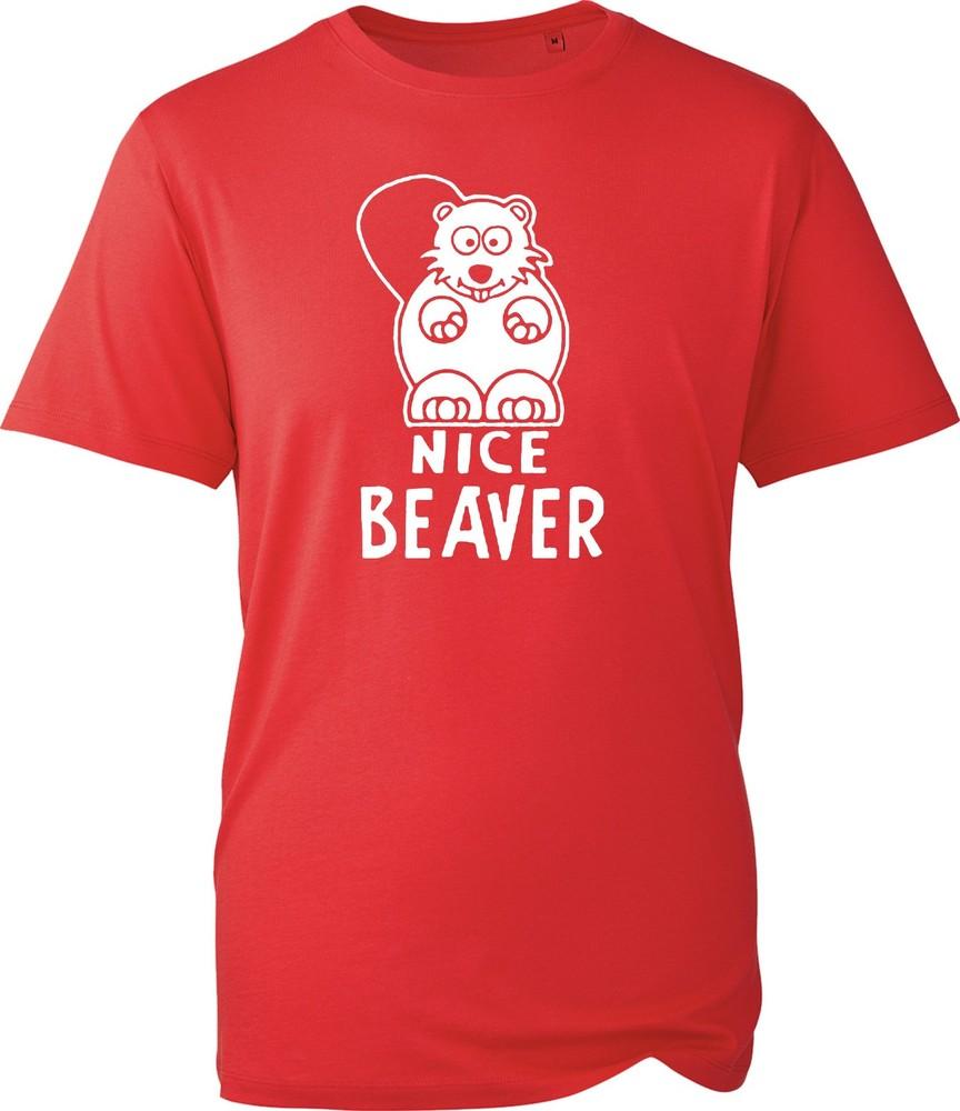 Funny Nice Beaver T Shirt Unisex Black Cotton Retro Movie Slogan Novelty Top S