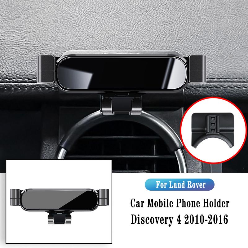 Car Phone Holder For Land Rover Discovery 4 2010-2016 Gravity Navigation Bracket GPS Stand Air Outlet Clip Rotatable