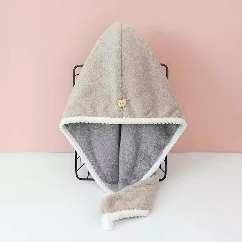 

Super Absorbent Double Layer Thiened Dry Hair Cap Women s Bath Cap Towel Headscarf Qui Drng Hair Towel for Waing Hair