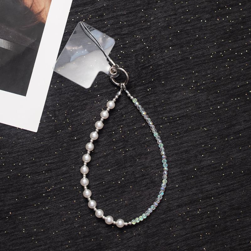 

Xiaohongshu Жемчужно-серебряное сердце Браслет-ремешок для запястья против потери