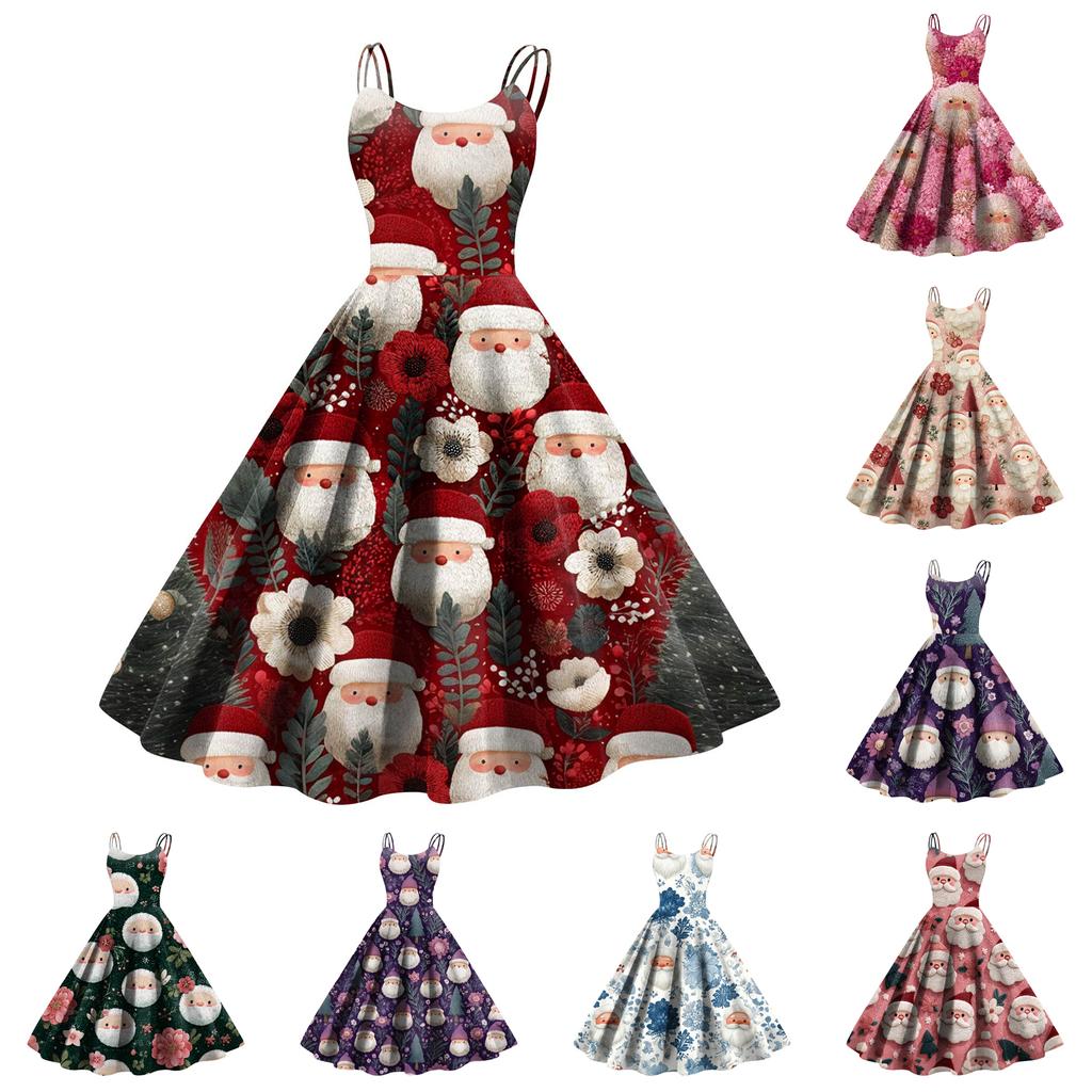 Women's Print Sexy Off-The-Shoulder Punk Vintage Dress