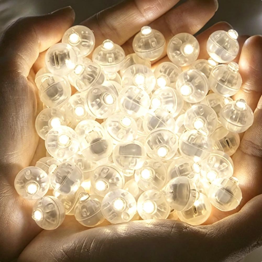 LED Electronic Luminous Round Lights, Colorful Shining Small Round Ball Lights, Handmade Balloon Lights, Decorative Luminous