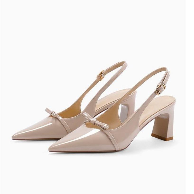 Pointed Toe Buckle Strap Ladies Sandals Fashion Sexy Party Slingbacks Summer High Heeled Shoes Woman tacones mujer elegantes