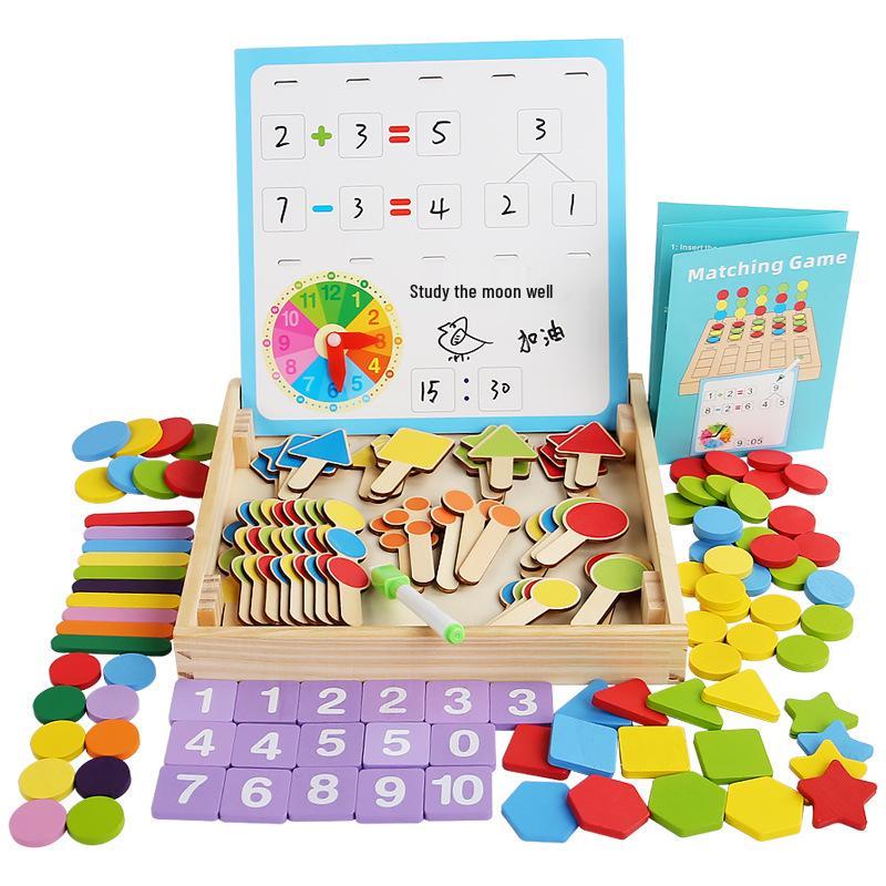 Montessori matematické pomôcky: Vzdelávacia krabica na sčítanie a odčítanie & Hračka Sudoku puzzle