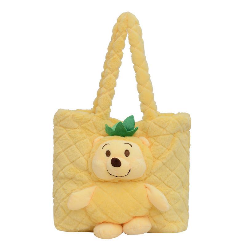 Plush Cute Lotso Small Crossbody Bag Sweet Street Handbag For Girls