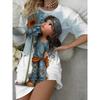Fun Animal Colorful Patterns Women Mini Dresses Summer Short Sleeve Printed Plus Size Casual Comfortable Soft Dress
