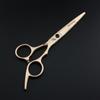 6.0" Rich Gold Painted Hairdressing Barber Scissors Set - Straight, Bangs, and Thinning Shears