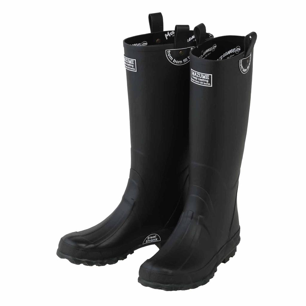 Mazume Rubber Boots Black LL Size MZRB-655-03