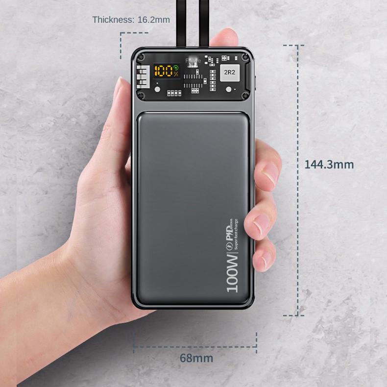 100W Schnellladegerät Powerbank QGeeM 20000mAh (Schnellladen)