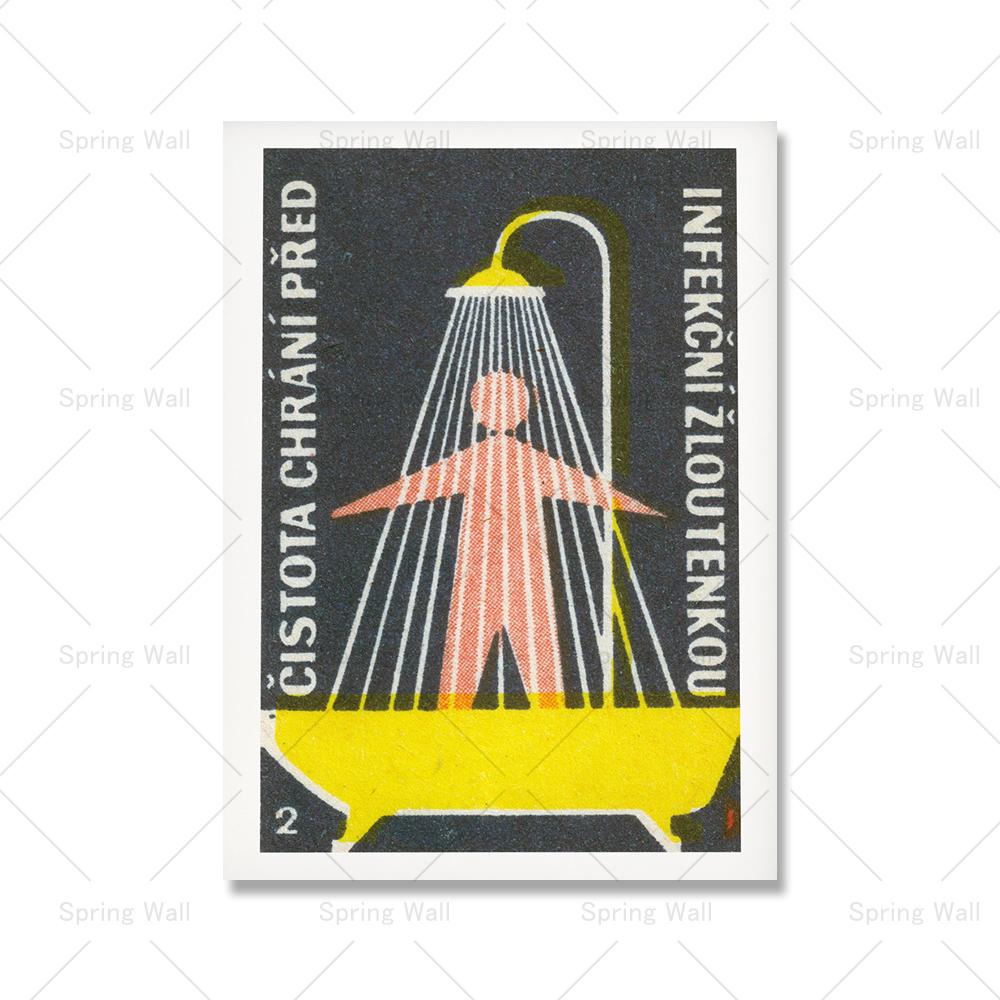 

Забавный знак для ванной комнаты, печать на холсте и плакат «Человек, стоящий под душем», искусство для ванной комнаты для мужчин, настенная картина, туалет, туалет, деко 21x30cm No Framed