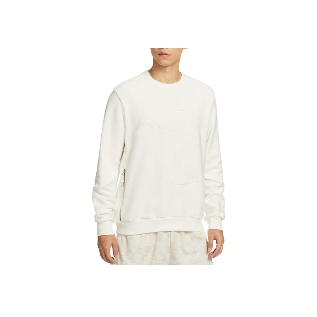 Nike Solid Color Crew Neck Long Sleeve Sweatshirt Men tops Light-Ivory HV1909-133