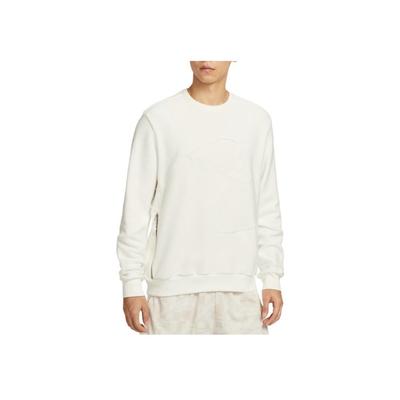 Nike Felpa a Girocollo Manica Lunga Tinta Unita Uomo top Avorio Chiaro HV1909-133
