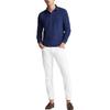 Polo Ralph Lauren Solid Color Logo Embroidered Slim Fit Long Sleeve Polo Shirt Men tops Navy-Blue MNPOKNI16820857-410