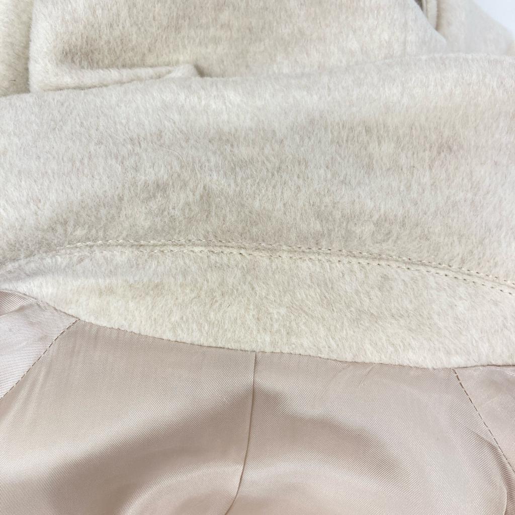 K.T 01-15WE06 White Angora Wool Convertible Long Coat coat 7 off whiteUsed