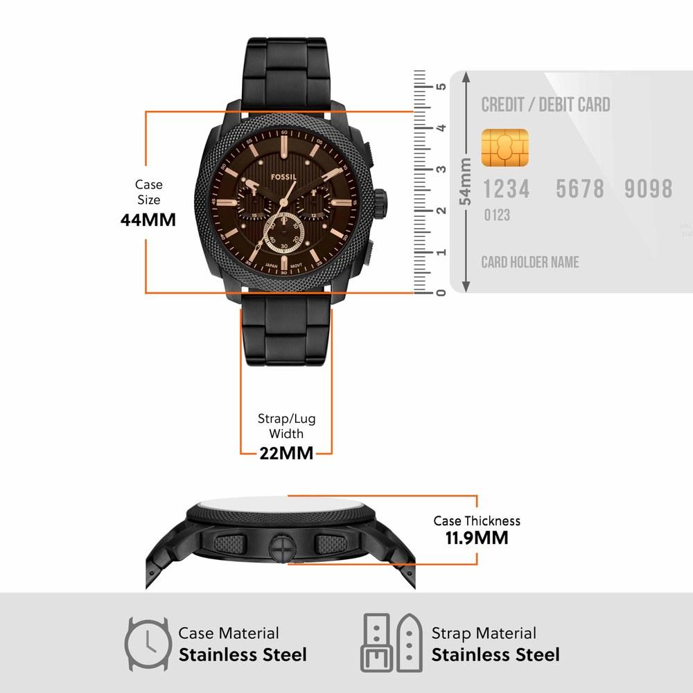 Fossil Wristwatch FS6097 Men's Black