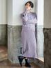 Maternity Nursing Can be used for a long time after giving Cable Knit Long Prenatal L Lavender 10027370 [ANGELIEBE] Clothes, Dress, birth, Dress,
