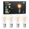DiCUNO LED Bulbs, E17 Base, Mini Krypton Bulbs, 40W Equivalent, Warm White, 4W, 460lm, 2700K, High Color Rendering Ra90, Compact Bulbs, High